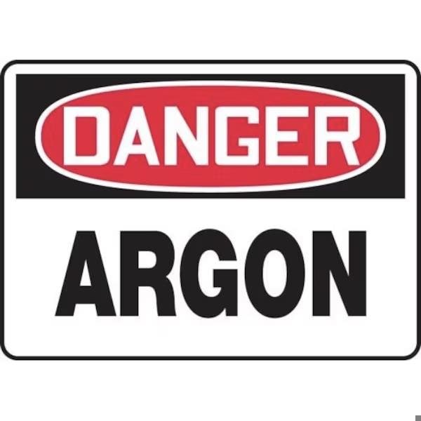 Accuform OSHA DANGER SAFETY SIGN ARGON 7 in X MCHL166XT - main